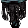 Black Leather Fringe Pockets
